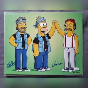 Cheech and Chong Signed Simpsons 11x14 Photo - JSA COA